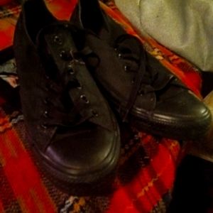 Black on black converse